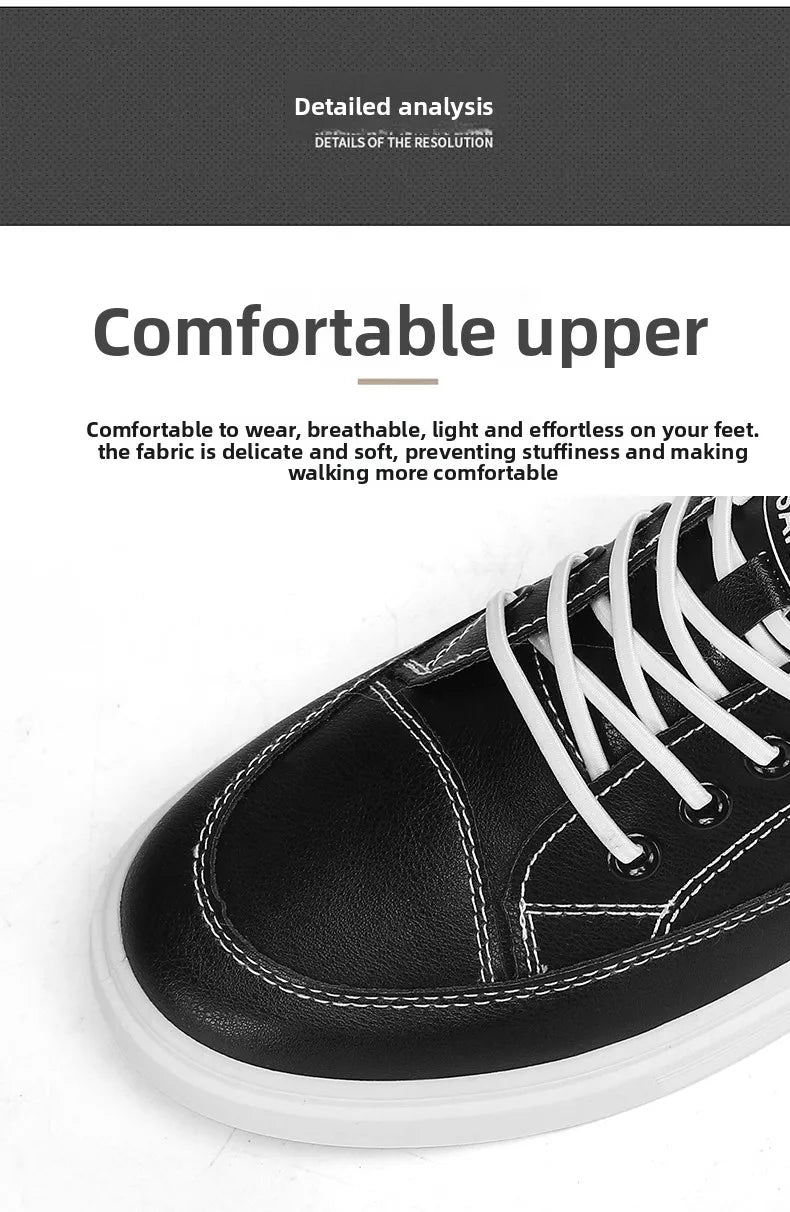 New Style White Sneakers for Men, Korean Version, Trendy Platform Shoes, Versatile for All Occasions, Sporty and Casual Shoes