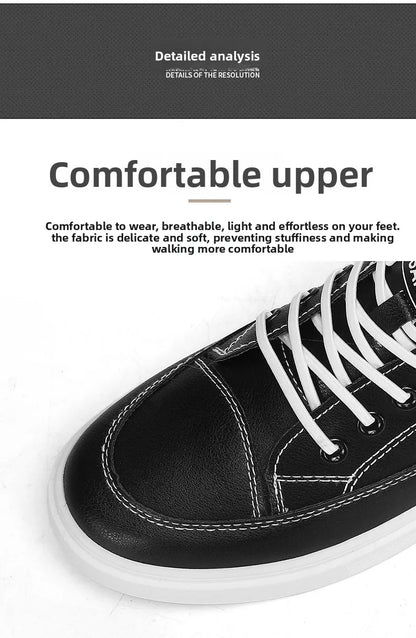 New Style White Sneakers for Men, Korean Version, Trendy Platform Shoes, Versatile for All Occasions, Sporty and Casual Shoes