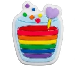 1-10PCS Love Pride Balloon Ice Cream Flag Rainbow PVC Shoe Charms Buckle Clog Fit Wristbands Sandals Shoes Decoration Party Gift