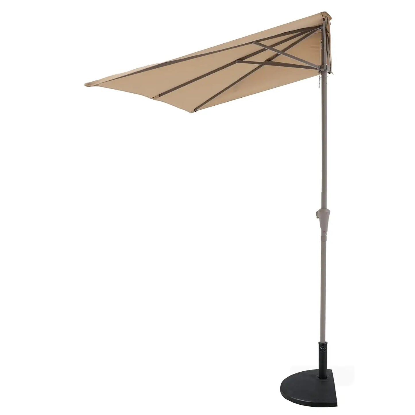 7.5’ by 4’ Half Rectangular Outdoor Patio Umbrella with Base Included, Perfect for Balcony, Garden, Deck, Customized