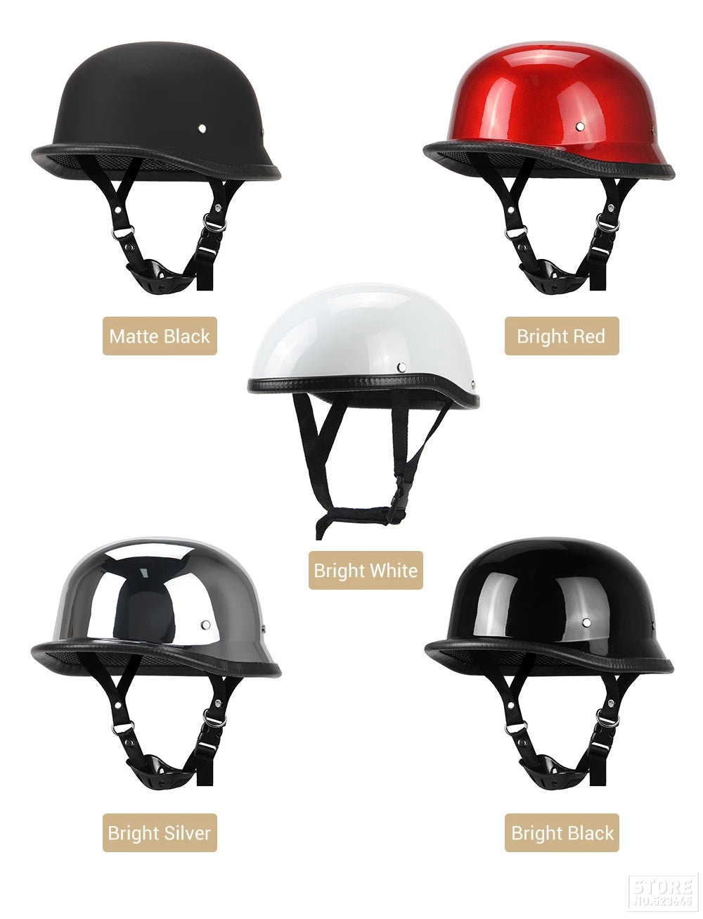 Motorcycle Helmet Half Face Helmet Capacete De Moto Retro Casco Moto German Vintage Moto Half Helmet Motorbike DOT Certification