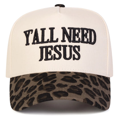 Unisex Y'ALL NEED JESUS Embroidery Baseball Caps Spring Autumn Outdoor Adjustable Casual Hats Sunscreen Hat Sports Cap