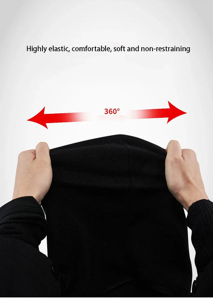 Motorcycle Mask Fleece Thermal Neck Full Face Mask Keep Warm Riding Balaclava Biker Ski Winter Windproof Dustproof Face Shield