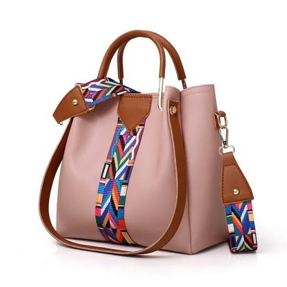 Fashionable Women's Shoulder Bag Hot Sale Of The Season New Style Mother-Child Multi-piece Set Colorful Ribbon Ladies Handbag Si