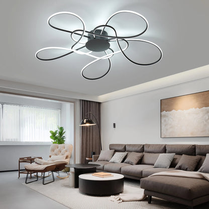 Chrome/Gold Plated Modern LED Chandelier for Living Room Lamp Bedroom Ceiling Chandeliers AC 90-260V Home Deco Light Fixture