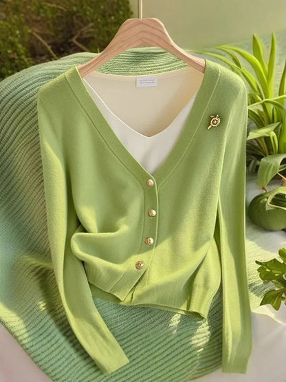 Thin Cardigan Sweaters for Women Clothing Autumn Fashion Clothes Basic Coat Women Jacket Casual Outerwear Streetwear Knit Tops