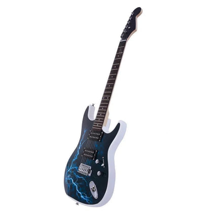 39" GST Full Size Electric Guitar Practice Beginner Lightning Style With Bag