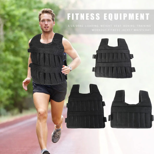 3/15/35kg Weighted Jacket Adjustable Workout Weight Jacket Workout Equipment for Workout Strength Training Running Fitness