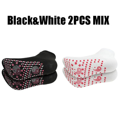 1/5pairs Tourmaline Heating Socks Winter Warm Thermal Health Care Socks Slimming Health Short Sock Magnetic Therapy Sock