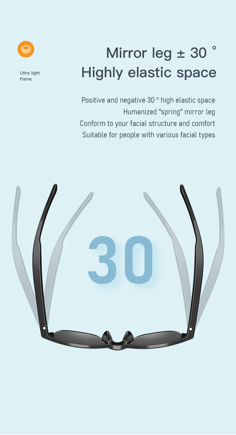 Touch Based Intelligent Bluetooth Glasses with Bone Conduction For Outdoor Sports Calls Sunglasses Business Wireless Headphones