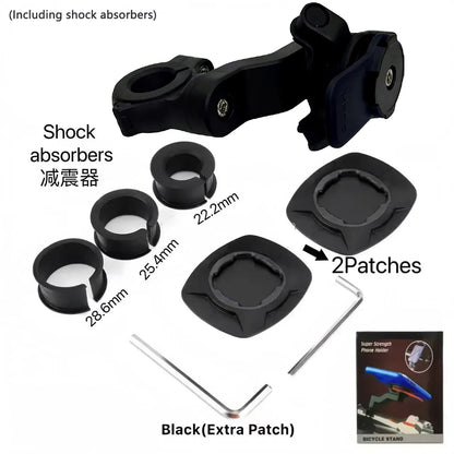 Standes Motorcycle Bike Phone Holder 360° Rotatable Detachable Mount for Delivery Navigation Self Lock Anti-shake Phone Holder