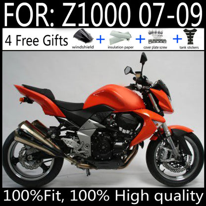 For Z1000 Z 1000 ZR1000 2007 2008 2009 Motorcycle Fairing Kit ABS Plastic Body Injection mold Fairings Bodywork Bodykits
