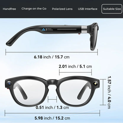 Smart Glasses Real-Time Translation Powered AI Chat Assistant, 8MP Camera 1080P Video Dual Mics Speakers photochromic lenses