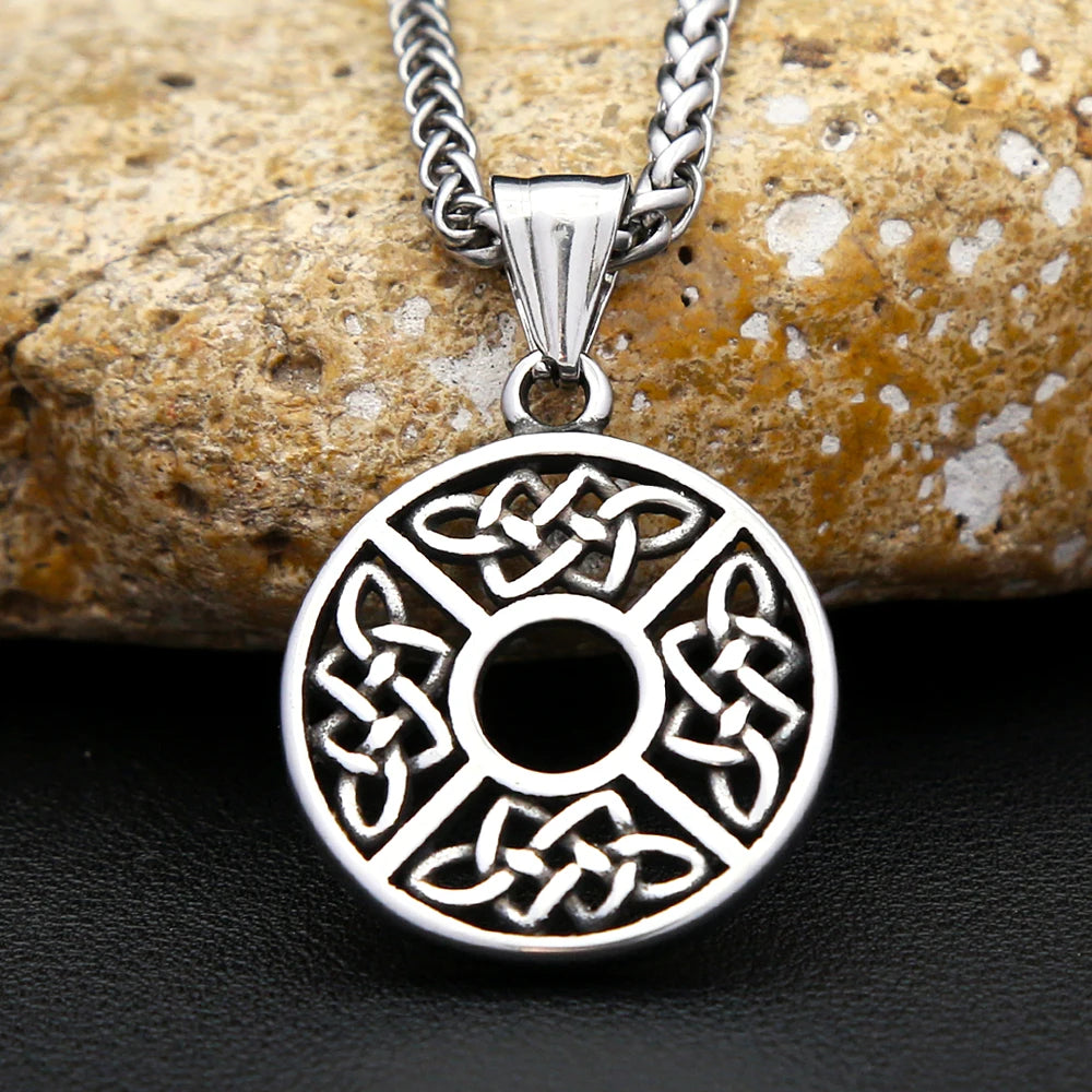 Fashion Small Size Viking Celtic Knot Necklace Stainless Steel Nordic Amulet Pendant For Men Women Jewelry Gifts Dropshipping