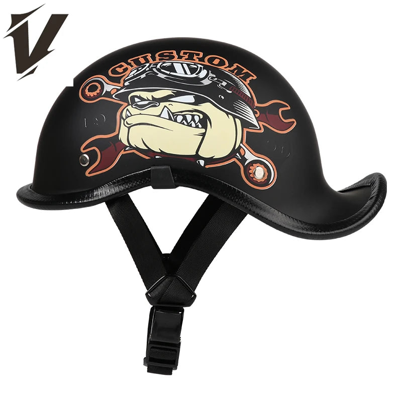 Retro motorcycle helmet personalized 3/4 half helmet motorcycle scooter safety helmet suitable for men and women