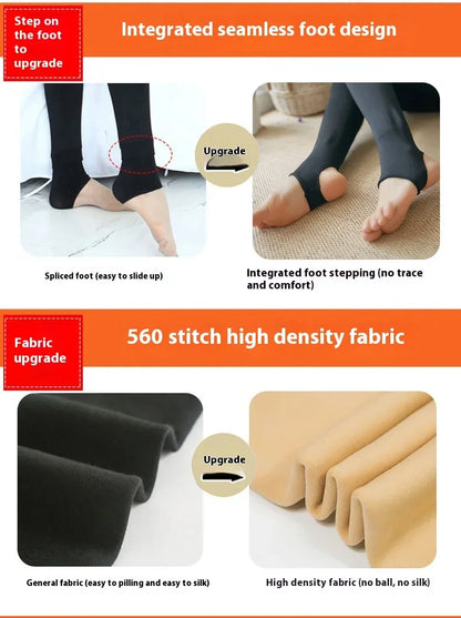 Thicken Thermal Tights Leggings Women Winter Fleece Velvet Thermo Stockings High Waist Elastic Slim Sexy