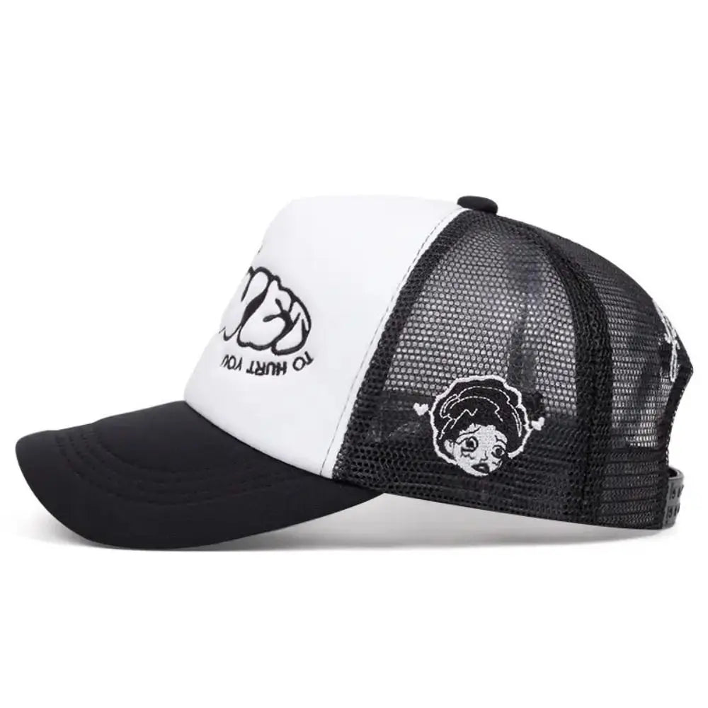 Sunscreen Cap EVERYONE IS GOING Baseball Cap Sunscreen Hat Adjustable Trucker Cap Breathable Casual Snapback Cap Hip Hop