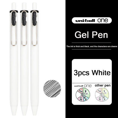 uni-ball one Mitsubishi Limted Gel Pen,Black/Red/Blue/Navy Blue Core Black Technology Signing Canetas for homework,test,meeting