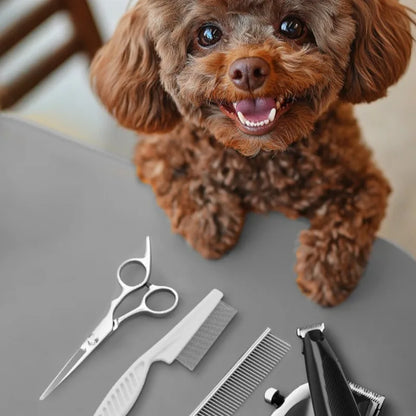 2-in-1 Pet Grooming Kit Professional Pet Grooming Products Steel Hair Remover Blade and Nail Scissors for Cat Dog Pet Beauty Kit