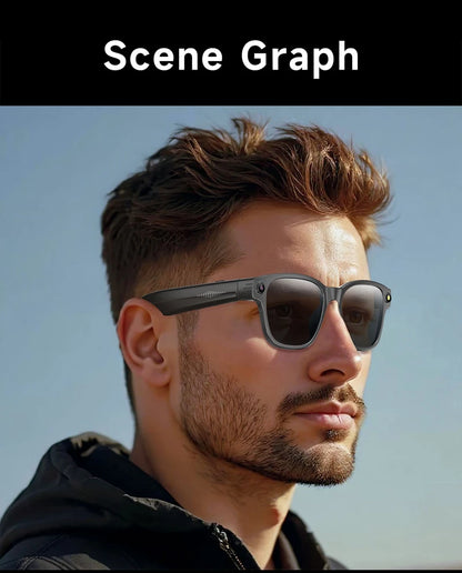AI Smart Glasses 8 Million Camera Bluetooth Sunglasses Shoot Audio Call Video Music Player Multifunctional Smart Glasses