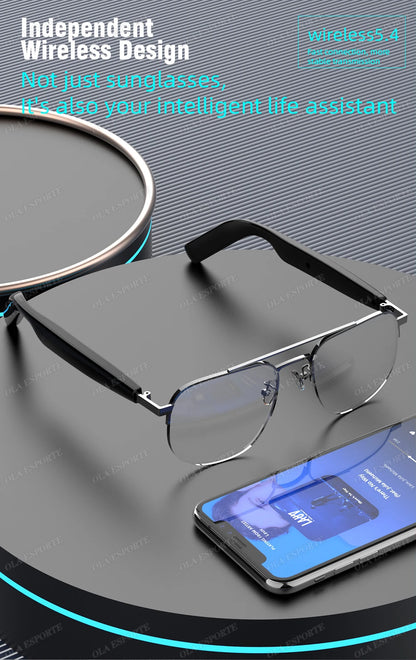 New UV400 Smart Glasses Men Women Listen Music Game Voice Assistant Wireless 5.4 Call Waterproof Anti-blue light SmartSunglasses