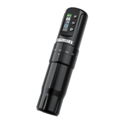 Dragonhawk Wireless Tattoo Machine 7 Strokes Length Power By Mcore-A3 Wireless Wire Battery RCA  Pen Rotary Gun Supplies