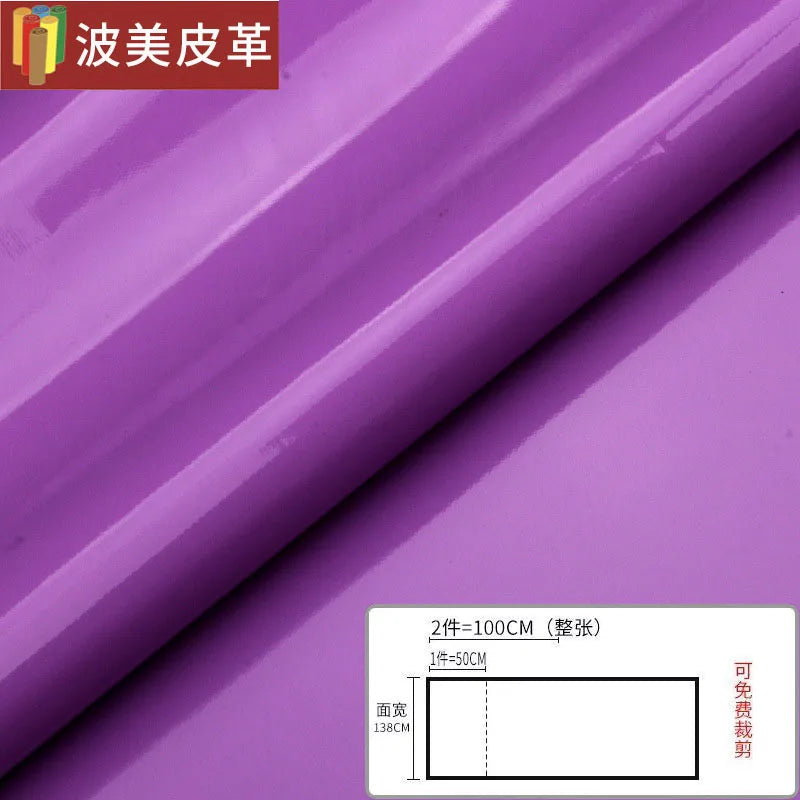 Pvc Patent Leather Fabric By The Meter for Jacket Skirt Bag Clothes Diy Sewing Cloth Waterproof Slightly Hard Wearable Glossy