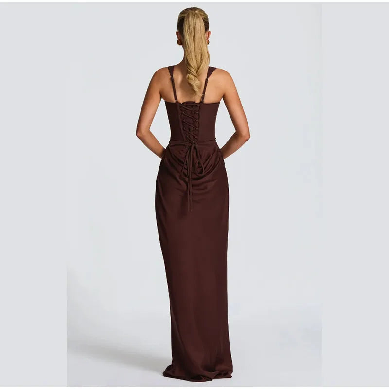 Sexy Square-neck Halter Mini Dress Women Pleated Sleeveless Backless High Waist Bodycon Dresses 2026 New Summer Lady Party Robes