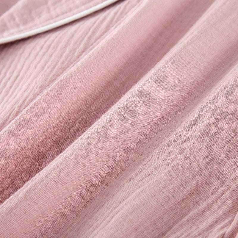 Women's Bathrobe Pure Cotton Large Size Spring Autumn Sleepwear Robe Long Sleeve Couple Home Wear Clothing Female Night Robes