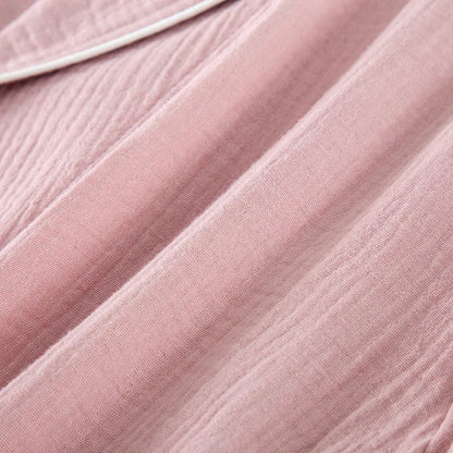 Women's Bathrobe Pure Cotton Large Size Spring Autumn Sleepwear Robe Long Sleeve Couple Home Wear Clothing Female Night Robes