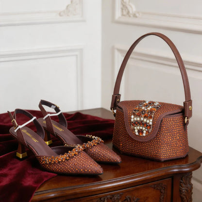 Party Shoe and Bag Set for Women Italy Italian Shoe and Bag Set Designer Wedding Shoes for Women and Bag 2026 Designer Luxury