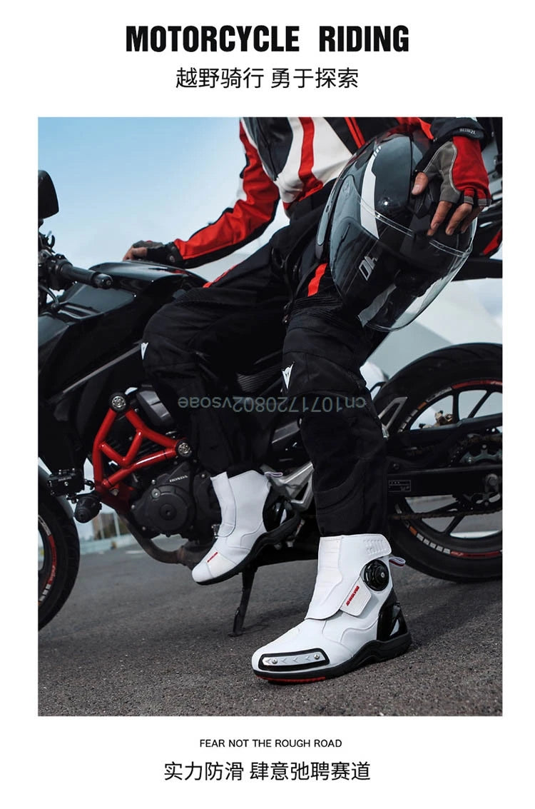 Motorcycle Boots Racing Off-road Shoes Breathable Non-slip High-top Motorcycle Professional Waterproof Mountain Bike Boots