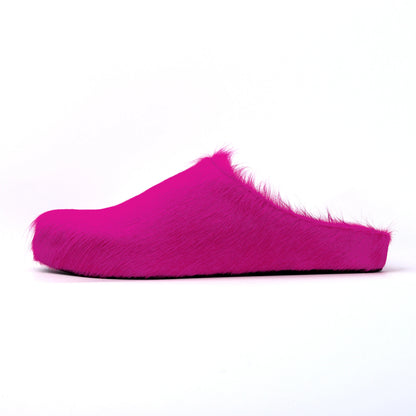 2026 Horsehair Italy Real Leather Slides fur Slippers Women Mule Runway Flats Thick Sole Leisure Luxury Designer Shoes