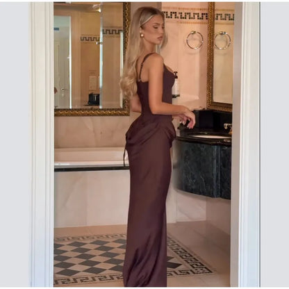 Sexy Square-neck Halter Mini Dress Women Pleated Sleeveless Backless High Waist Bodycon Dresses 2026 New Summer Lady Party Robes
