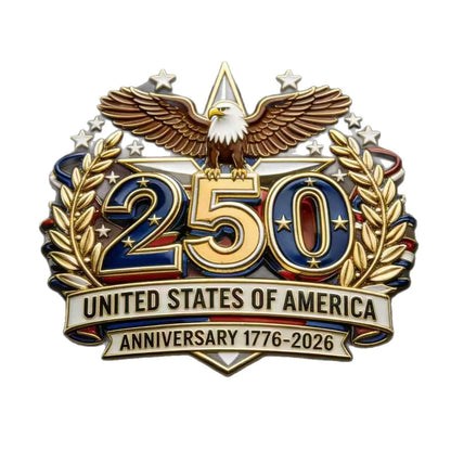 New 1/5pcs USA 250th Anniversary Independence Day Metal Badge Patriotic Brooch Pins For Backpack Clothing Hat Decor Gift