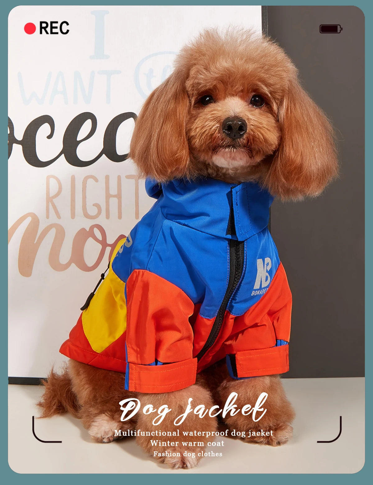 Fashion Winter Dog Jacket Waterproof Pet Raincoat Thick Fleece Warm Large Dogs Clothes Windproof Coat French Bulldog Chihuahua