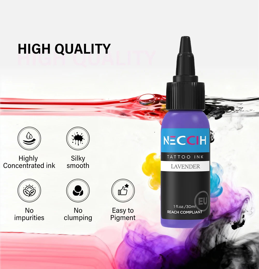 1oz 54 Colors Professional Tattoo Ink for Body Art Natural Plant Micro Pigment Permanent Tattoo Ink for Body Art Paint 30ml