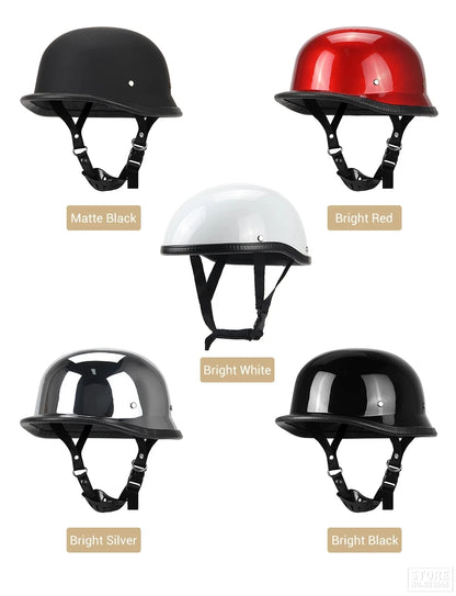 Motorcycle Helmet Fashion Capacete De Moto Retro Casco Moto German Vintage Moto Helmet DOT Certification Half Helmet Men Women