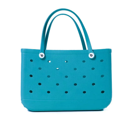 L/XL Beach Bags EVA Rubber Waterproof Tote Bag Storage Baskets Travel Shopping Shoulder Solid Color Fashion Handbag women