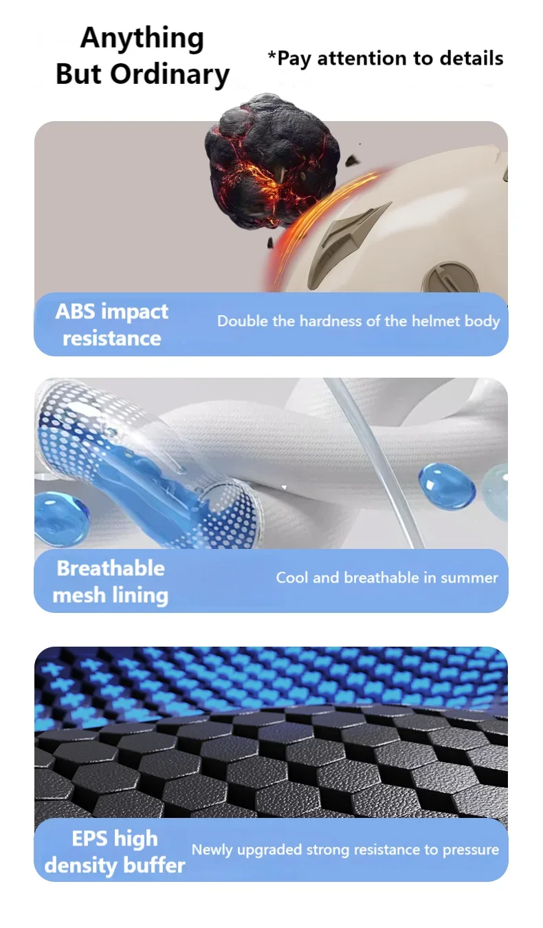 New Fashion ABS Unisex Motorcycle Helmets Motorcycle Accessories Helmet for Adults Long Lens White