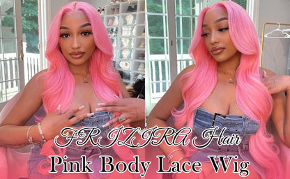 30 32 Inch Pink Body Wave Human Hair Wigs 13x6 HD Lace Frontal Wig 613 Colored Wig Human Hair Brazilian Human Hair Wigs