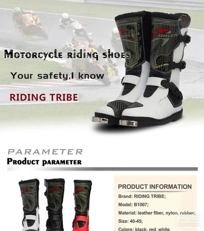 Motorcycle Boots Men Waterproof PU Boots Anti-drap Moto Boots Motocross Motorcycle Shoes Protection Motorcycle Long Thigh Boots