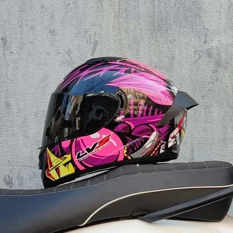 Motorcycle Helmet  four seasons LVS  Professional racing dual lens safety helmet motorcycle full face protector, approved by DOT