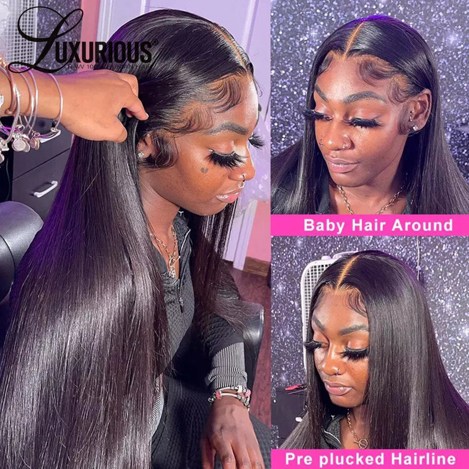 360 Lace Front Human Hair Wigs For Saudi Arabia Client DHL Shipping Bone Straight Full Lace Human Hair Pre Plucked 150% Density
