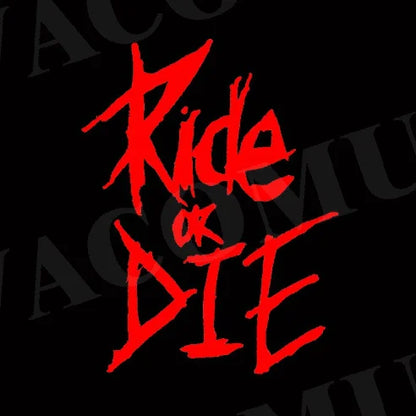 1PC/set Bike Frame Stickers Ride Or Die Top Tube Decals For MTB Bicycle Decorative Frame Bike Car Auto Motorcycle Accessories
