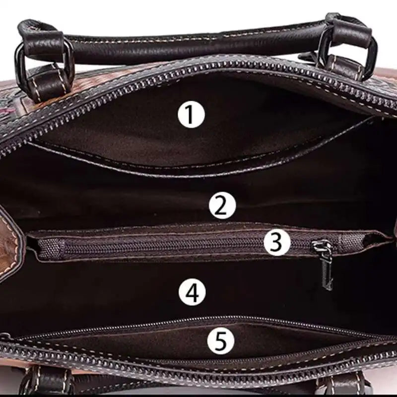 MOTAORA Genuine Leather Shoulder Bag for Women Retro Vintage Cowhide Handbag Ladies Purse Crossbody Bag Fashion Luxury Designer