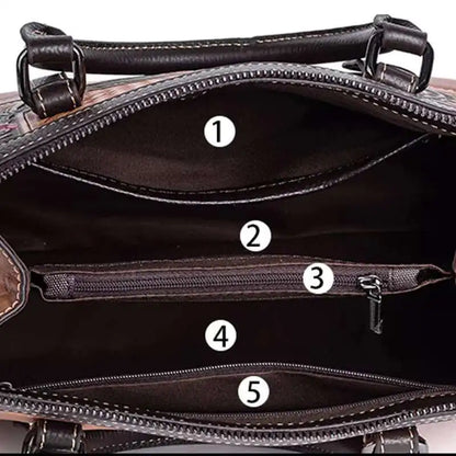 MOTAORA Genuine Leather Shoulder Bag for Women Retro Vintage Cowhide Handbag Ladies Purse Crossbody Bag Fashion Luxury Designer