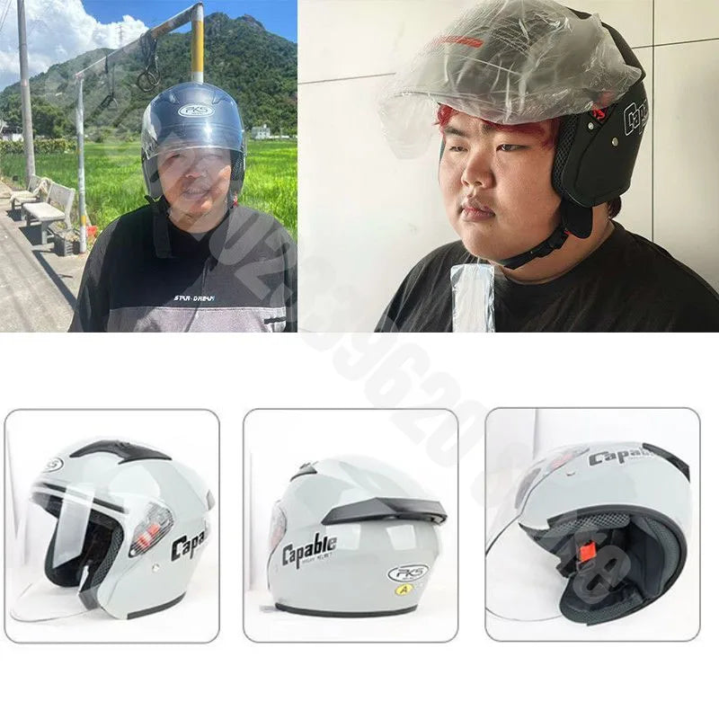 5XL 6XL 7XL Big Size Unisex Motorcycle Helmet Big Head Circumference 60-76cm Riding Safety Helmet All Seasons Casco