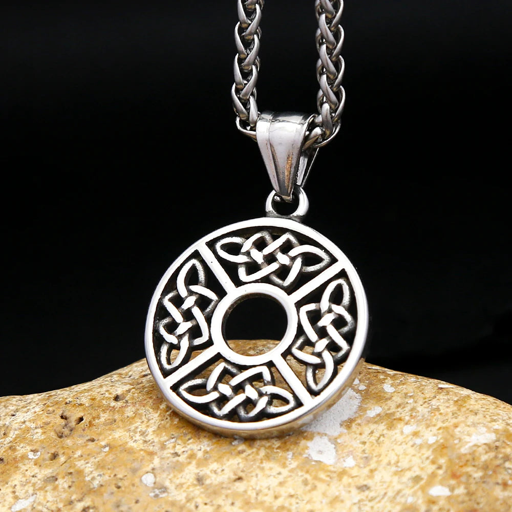 Fashion Small Size Viking Celtic Knot Necklace Stainless Steel Nordic Amulet Pendant For Men Women Jewelry Gifts Dropshipping