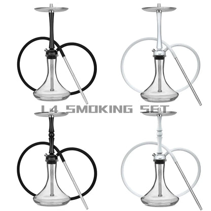 MattPear Simple Hookah Shisha Set 304 Stainless Steel 56cm single tube Large Hookah Shisha Set With Bottle
